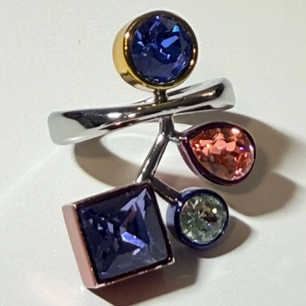 Atelier Swarovski by Peter Pilotto Arbol Cocktail Ring Size 6